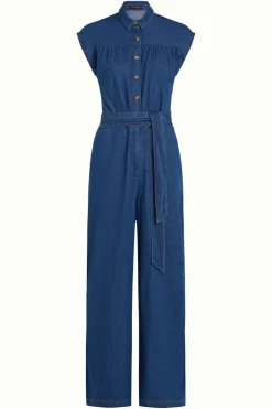 Amy Jumpsuit Chambray Denim Blue - King Louie