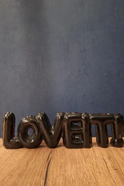 Ballonornament 'Love it!' Zwart