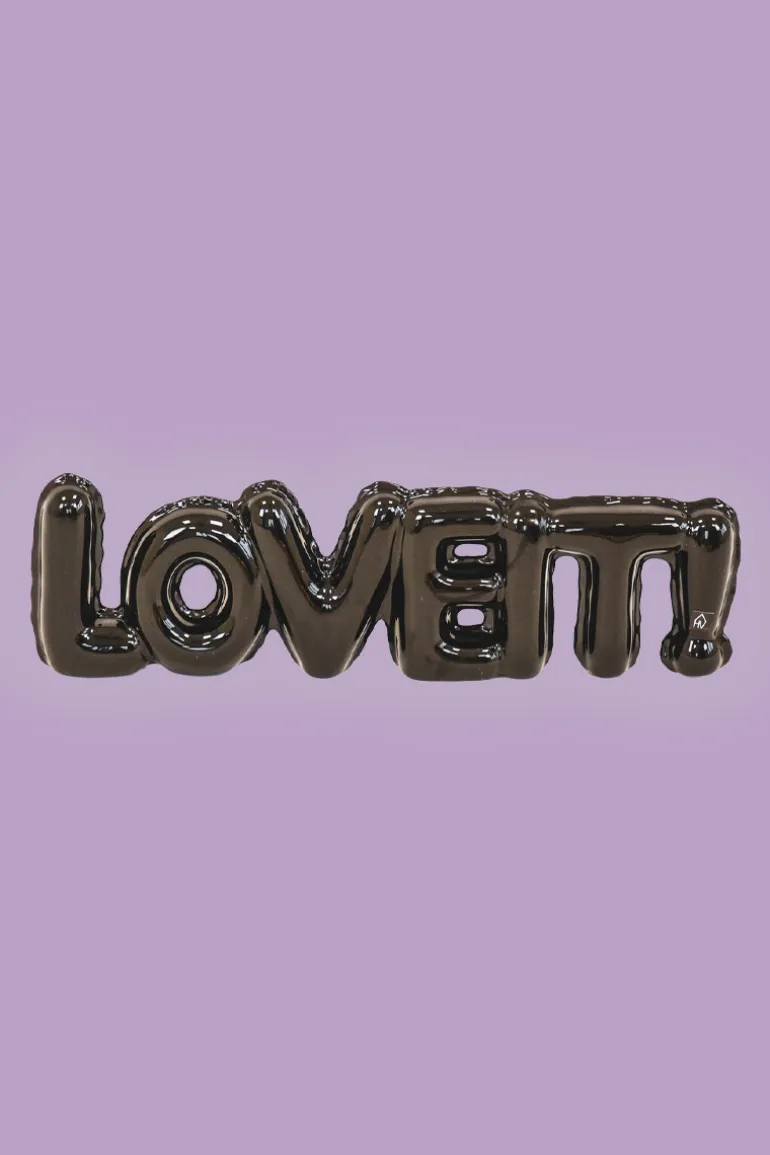 Ballonornament 'Love it!' Zwart