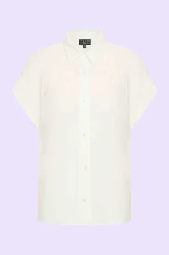 Blouse Short Sleeve Off White - Zilch