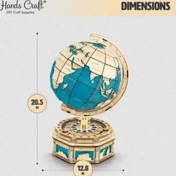 Bouwpakket 3D Houten Puzzel | Globe Earth Model