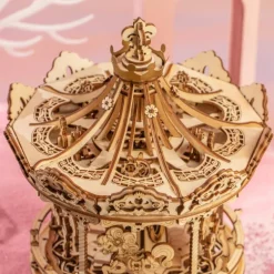 Bouwpakket 3D Houten Puzzel Music Box | Romantic Carousel