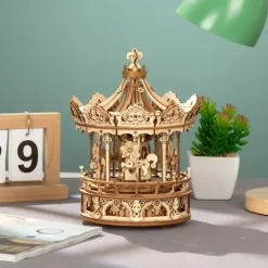 Bouwpakket 3D Houten Puzzel Music Box | Romantic Carousel