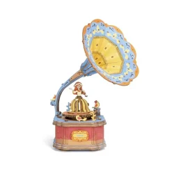 Bouwpakket 3D Houten Puzzel Music Box | Vintage Gramophone