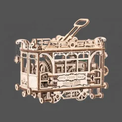 Bouwpakket Mechanical Houten Puzzel | City Tram With Rails