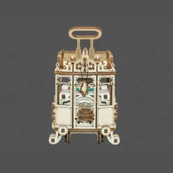 Bouwpakket Mechanical Houten Puzzel | City Tram With Rails