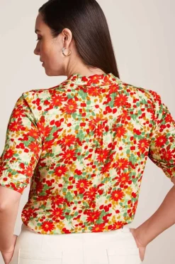 Carina Blouse Punch Fire Red - King Louie