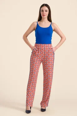 Carin Trousers Flower Fan - LaLamour