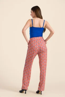 Carin Trousers Flower Fan - LaLamour