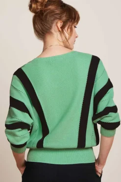 Daria Knit Top Vela Minty Meadow - King Louie