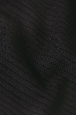 Double V Top Uni Rib Black - King Louie