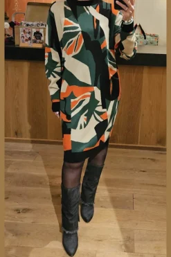 Dress Sheela GRN/MULTI - Ato Berlin