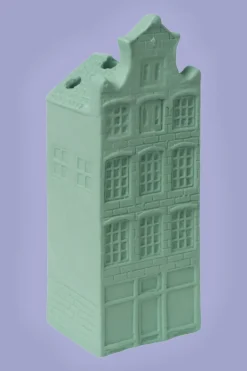 Droogbloem Huisje Halsgevel Jadegroen