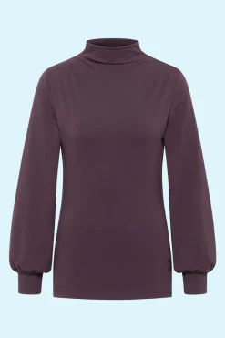 Feminine Jersey Blouse Plum - Tranquillo