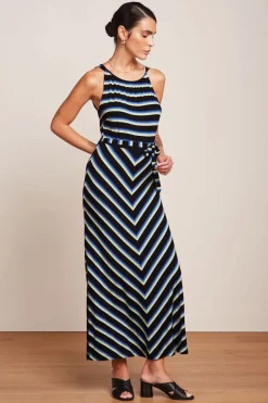 Hazel Dress Embla Stripe Black - King Louie