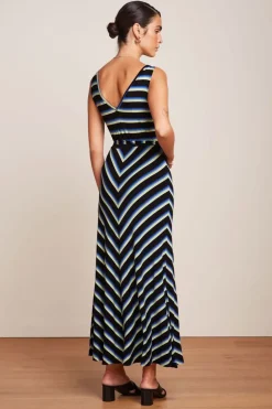 Hazel Dress Embla Stripe Black - King Louie