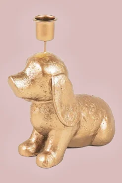 Kandelaar Goud Hondje