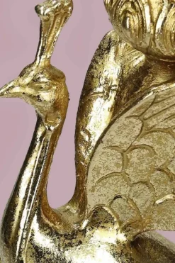 Kandelaar Peacock Polyresin Gold