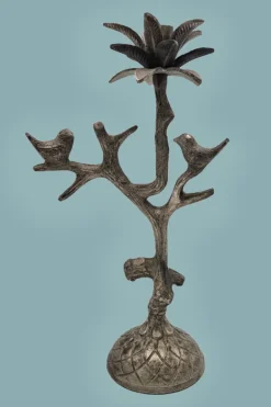 Kandelaar - Silver - Vogel
