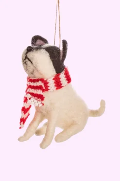 Kerstbal Dog with Scarf