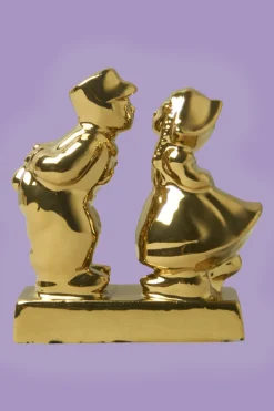 Kussend paar Goud 8 cm