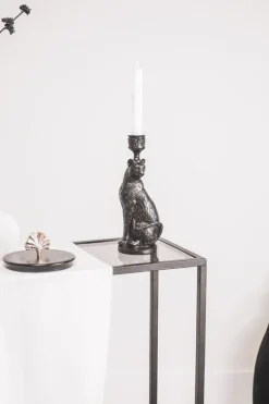 Leopard Kandelaar Black