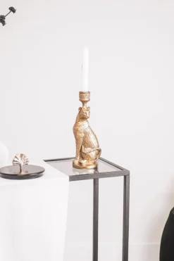 Leopard Kandelaar Gold
