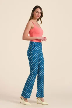 Lieke Flared Pants Swallow Migration - LaLamour