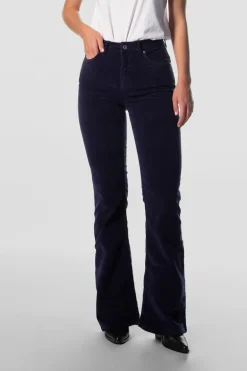 Lisette Flare Corduroy Blue - Kuyichi