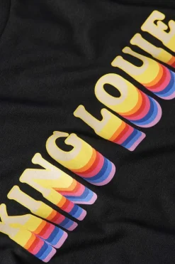 Logo Tee Placement Print Black - King Louie