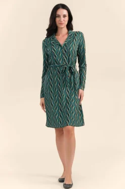 Monique Dress Glaze Green - LaLamour