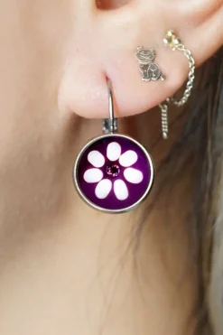 Oorbel Daisy Purple - Urban Hippies