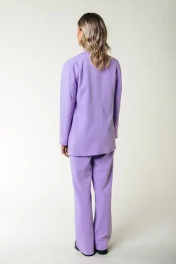 Pants Rus Straight Pants Light Lilac - Colourful Rebel