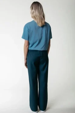 Pants Rus Straight Pants Pine Green - Colourful Rebel