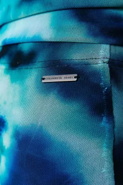 Pants Tie Dye Mesh Flare Blue - Colourful Rebel