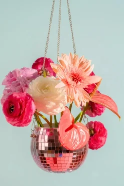 Plantenbak Discobal Rose met waterreservoir - 20 cm