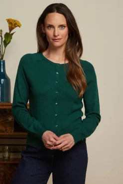 Raglan Cardi Droplet Pine Green - King Louie