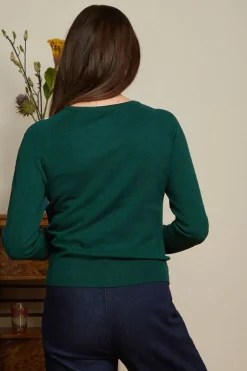 Raglan Cardi Droplet Pine Green - King Louie