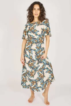 Rene Dress Cream Feathers - Traffic People
