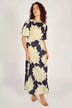Rene Dress Navy Blooming Lovely - Traffic People