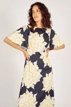 Rene Dress Navy Blooming Lovely - Traffic People