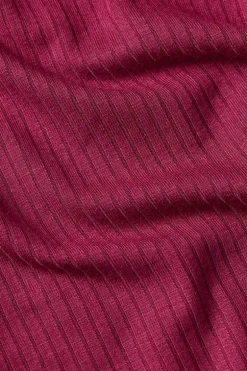 Rollneck Top Uni Rib Beaujolais Red - King Louie