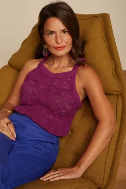Sofie Top Scallop Vivid Purple - King Louie