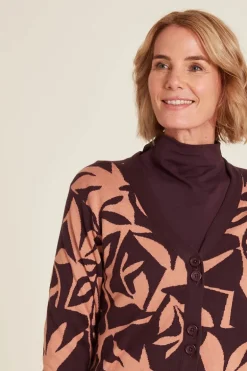 Soft Cardigan Plum - Tranquillo