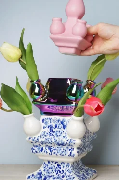 Stapelgekte Roze Mat Top - Tulpenvaas