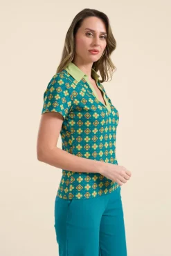 Suzy Top Short Sleeve Small Vintage Fever - LaLamour