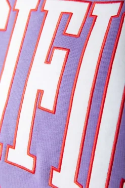 Sweater Pacific Patch Cropped Lilac - Colourful Rebel