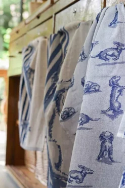 Theedoek Teckel Nhaan - Heinen Delfts Blauw