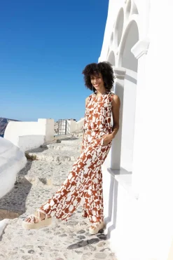 Top Sleeveless Abstract Pecan - Zilch