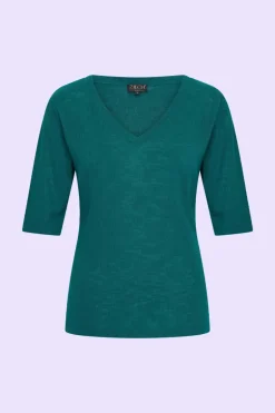Top V-Neck Emerald - Zilch